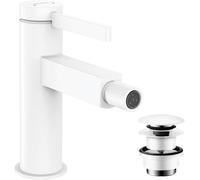 hansgrohe Finoris Mitigeur monocommandÃ© pour bidet avec vidage Push-Open, saillie 129 mm, 76200, Coloris: blanc mat - 76200700