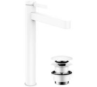 hansgrohe Finoris 260 mitigeur lavabo 76070700 pour vasques, avec ouverture par pression garniture de vidange , blanc mat