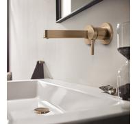 Hansgrohe Mitigeur monocommande Finoris mural pour lavabo bec 16,5 cm saillie 168 mm Bronze brossé