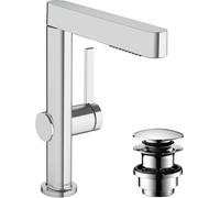 Hansgrohe Mitigeur lavabo Finoris 76063000, douchette extractible 2 jets, garniture push-open, chromé