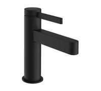 hansgrohe Finoris robinetterie de lavabo monocommande 100 CoolStart avec vidage Push-Open, portée 126mm, 76012670, Couleur: noir mat