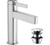 Hansgrohe Mitigeur monocommande lavabo Finoris 110 – vidage Push-Open, saillie 139 mm, chromé