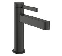 hansgrohe Finoris robinetterie de lavabo monocommande 110 CoolStart avec vidage Push-Open, portée 139mm, 76024340, Couleur: Chrome noir brossé