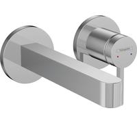Hansgrohe Mitigeur lavabo Finoris 76051000 caché – Montage mural – Sortie 16,5 cm – Chromé