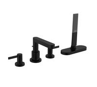 hansgrohe Finoris robinetterie de bord de baignoire 4 trous avec boÃ®te Ã flexible (sBox), saillie 152 mm, 76444, Coloris: Noir Mat - 76444670