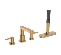 hansgrohe Finoris Robinetteries de bord de baignoire 4 trous avec flexible, portée 152mm, 76444140, Couleur: Bronze brossé