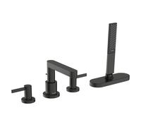hansgrohe Finoris Robinetteries de bord de baignoire 4 trous avec flexible, portée 152mm, 76444340, Couleur: Chrome noir brossé
