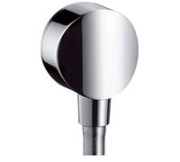 Hansgrohe Raccord mural FixFit S - clapet anti-retour, coude plastique - Chrome 26453000