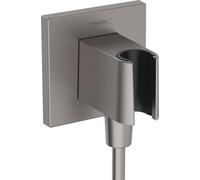 hansgrohe FixFit E raccord mural, avec support de douche, 26889340, Couleur: Chrome noir brossé