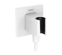 Hansgrohe Raccord mural FixFit E 26889700 – support de douchette, blanc mat