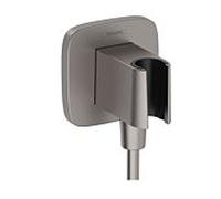 Hansgrohe Raccord de tuyau FixFit Porter Q 26887340 pour douchette Chrome noir brossé