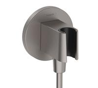 hansgrohe FixFit Porter S raccord de tuyau 26888340 pour douchette, chrome noir brossé