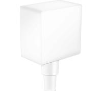 hansgrohe Raccord de tuyau FixFit 26455700 DN 15, avec clapet anti-retour et cornière en plastique, blanc mat