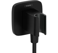hansgrohe FixFit Q raccord mural, avec support de douche, 26887670, Couleur: Noir Mat