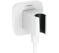 hansgrohe FixFit Q raccord mural, avec support de douche, 26887700, Couleur: Blanc mat