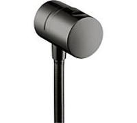 hansgrohe Fixfit vanne d'arrêt 38882330 en saillie, chrome noir poli