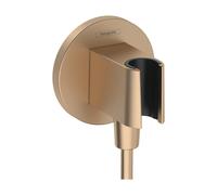 Hansgrohe Fixfit support de douchette mural incl. coude de raccordement Brushed Bronze 26888140