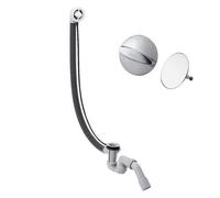 Hansgrohe Flexaplus Remplisseur automatique de baignoire avec vanne rotative pour baignoires spéciales avec trou de vidange d 52 mm longueur du câble 780 mm avec pièce de raccordement d 40 d 50 mm com