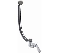 hansgrohe Flexaplus set complet 58318340 set de vidage et trop-plein, chrome noir brossé