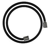hansgrohe flexible de douche textile 28227340 1250 mm, écrou 1x conique, 1x cylindrique, chrome noir brossé