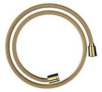 hansgrohe flexible de douche textile 28227990 1250 mm, écrou 1x conique, 1x cylindrique, optique or poli