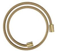 hansgrohe flexible de douche textile 28228250 1250 mm, écrou cylindrique des deux côtés, optique or brossé