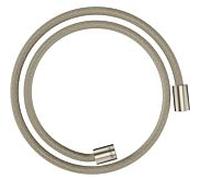 hansgrohe flexible de douche textile 28228820 1250 mm, écrou cylindrique des deux côtés, nickel brossé