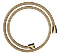 hansgrohe flexible de douche textile 28228990 1250 mm, écrou cylindrique des deux côtés, optique or poli