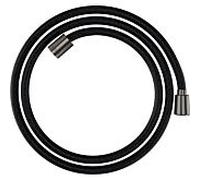 hansgrohe flexible de douche textile 28259340 1600 mm, écrou 1x conique, 1x cylindrique, chrome noir brossé