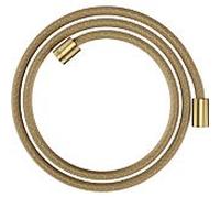 hansgrohe flexible de douche textile 28261250 1600 mm, écrou cylindrique des deux côtés, optique or brossé