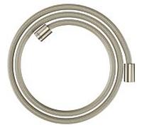 Hansgrohe Flexible de douche textile 28261820 1600 mm, écrous cylindriques doubles, nickel brossé