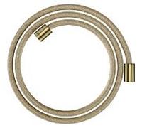 hansgrohe flexible de douche textile 28261950 1600 mm, écrou cylindrique des deux côtés, laiton brossé
