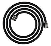 hansgrohe flexible de douche textile 28290340 2000 mm, écrou 1x conique, 1x cylindrique, chrome noir brossé
