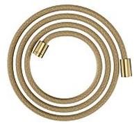 hansgrohe flexible de douche textile 28291250 2000 mm, écrou cylindrique des deux côtés, optique or brossé