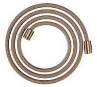 hansgrohe flexible de douche textile 28291310 2000 mm, écrou cylindrique des deux côtés, or rouge brossé