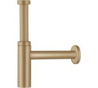 Hansgrohe Siphon à bec design Flowstar S Premium universel 5/4 avec tube mural avec rosace bronze brossé 52105140
