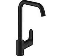 hansgrohe Focus M41-260 robinet de cuisine 1jet 31820670 noir mat, bec pivotant à 3 niveaux