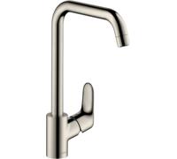 hansgrohe Focus M41 mitigeur de cuisine à levier unique 260, 1jet, 31820800, Couleur: Finition en acier inoxydable