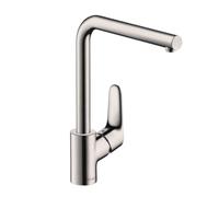 Hansgrohe Mitigeur de cuisine Focus 31817800 – Bec orientable, jet laminaire