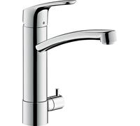 Hansgrohe Mitigeur de cuisine Focus M41 31803000 200 2000 jet, avec robinet d'arrêt, pivotant chromé