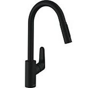 Hansgrohe Robinet de cuisine Focus M41 240 31815670 avec douchette extractible 2 jets noir mat