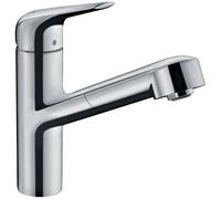 Hansgrohe Mitigeur de cuisine Focus M42 150 71814000 – Bec extractible, 1 jet, chromé