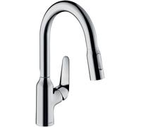 hansgrohe Focus M42 Mitigeur monocommandÃ© pour cuisine 180, Ã©co, 2 types de jet, chrome, 71862000 - 71862000