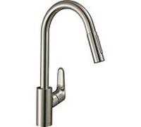 Hansgrohe Mitigeur de cuisine Focus 31815800 avec douchette extractible aspect acier
