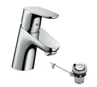 Hansgrohe Mitigeur lavabo Focus 31730000 – Mitigeur monocommande pour salle de bains / WC