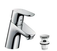 Hansgrohe hansgrohe Mitigeur lavabo monocommande Focus 70 avec bonde à clapet, chrome Quantité:1