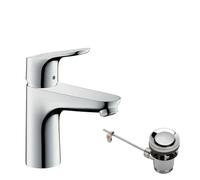 hansgrohe Focus 100 Mitigeur de lavabo 31607000 garniture de vidage, chromé