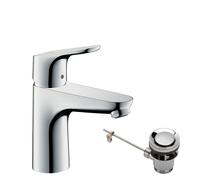 hansgrohe Focus Mitigeur de lavabo, CoolStart, ComfortZone100, saillie 119mm, vidage à tirette, chromé, 31621000