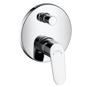 hansgrohe Focus E2 - Façade de mitigeur monocommande encastré avec combinaison de sécurité intégrée pour 2 sorties chrome