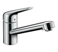 hansgrohe Focus M42 Mitigeur monocommande de cuisine 100, 1 jet, 71808000, Couleur: chrome